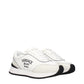White Leather Low Top Sneakers