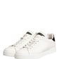 White Black Portofino Leather Sneakers Shoes