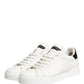 White Black Portofino Leather Sneakers Shoes