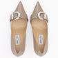 Taupe Grey Patent Leather Chery 85 Pumps