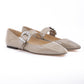 Taupe Grey Patent Leather Chery Ballet Flat