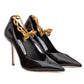 Black Patent Leather Diamond Talura 100 Pumps