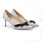 Silver Fine Glitter Fabric Romy 60 Pumps