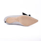 Silver Fine Glitter Fabric Romy 60 Pumps