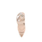 Beige Nylon Mid Heel Pumps