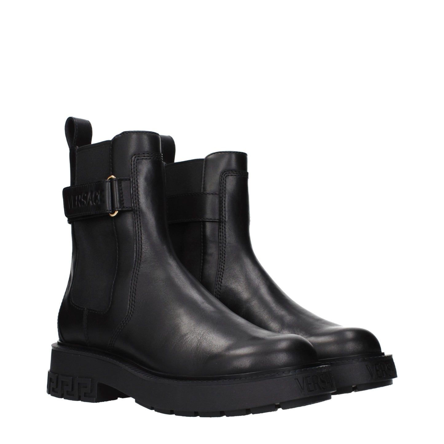 Black Leather Ankle Boots