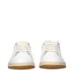 White Leather Low Top Sneakers