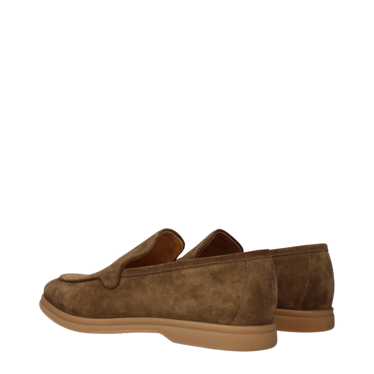 Brown Leather Slip-On Loafers
