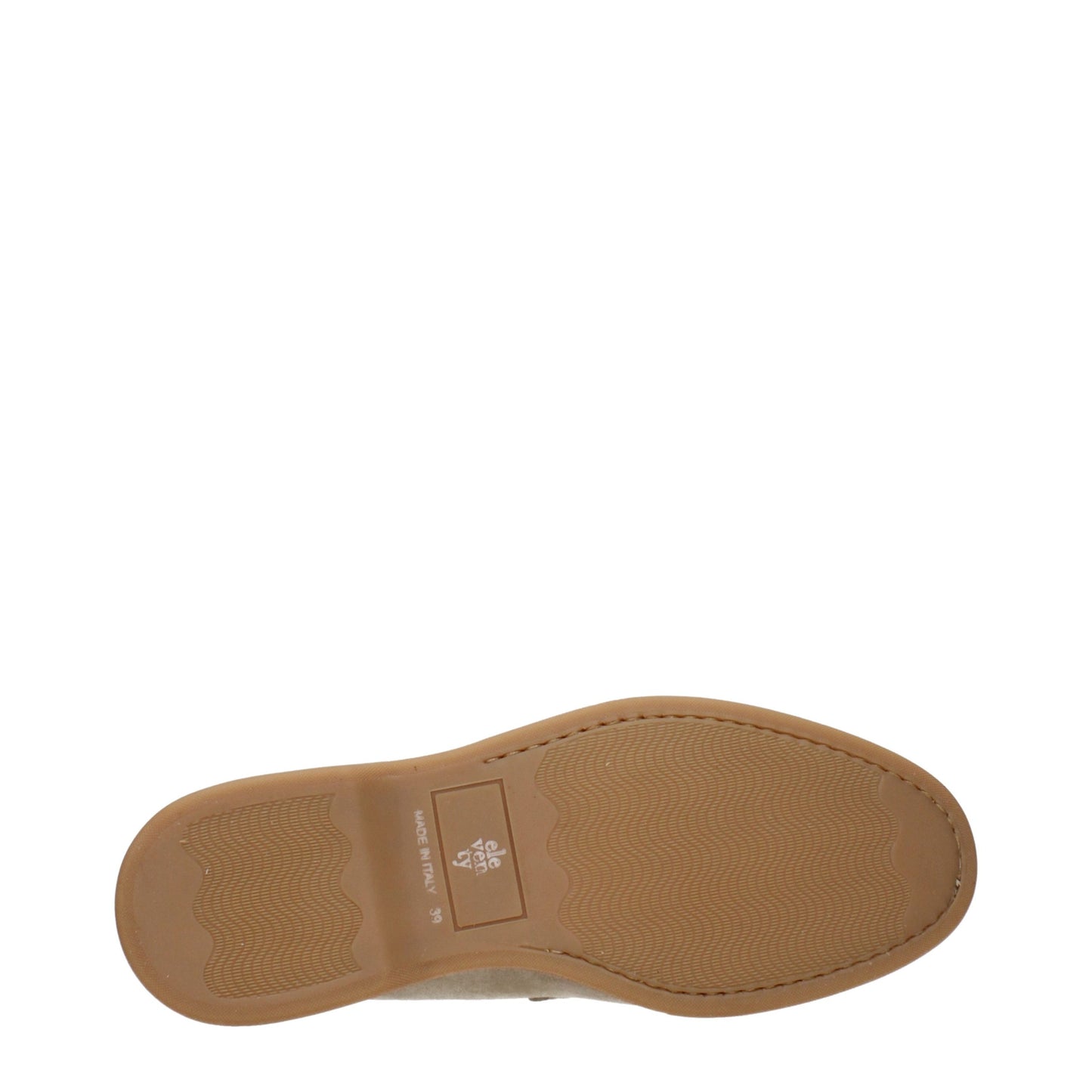 Beige Leather Slip-On Loafers