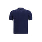 Blue Cotton Polo Shirt