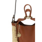 Beige Raffia Shoulder Bag