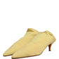 Yellow Suede Heel Mule Shoes