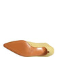 Yellow Suede Heel Mule Shoes