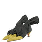 Black Yellow Suede Boots Shoes
