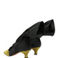 Black Yellow Suede Boots Shoes