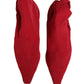 Red Suede Ankle Boots Shoes