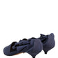 Blue Cotton Ankle Boots Shoes
