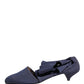 Blue Cotton Ankle Boots Shoes