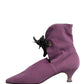 Purple Mid Calf Boots Shoes