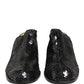 Black Sequined Mules Shoes