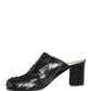 Black Sequined Mules Shoes