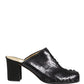 Black Sequined Mules Shoes