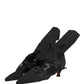 Black Suede Mid Calf Boots Shoes