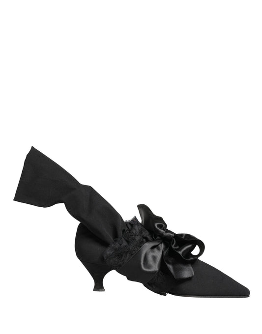 Black Suede Mid Calf Boots Shoes