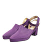Purple Suede Sandals Shoes