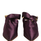 Purple Satin Sandals Shoes