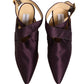 Purple Satin Sandals Shoes