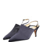 Black Suede Heels Slingbacks Shoes