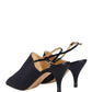 Black Suede Heels Slingbacks Shoes