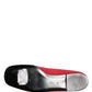 Red Satin Fabric Ballet Slip On Flats Shoes