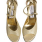Beige Leather Stiletto Heels Sandals Shoes