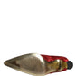 Red Brocade Crystal High Heel Pumps Shoes