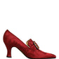 Red Brocade Crystal High Heel Pumps Shoes