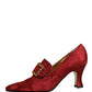 Red Brocade Crystal High Heel Pumps Shoes