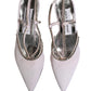 White Strass Crystal Slingbacks Pumps Shoes