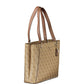 Beige Polyurethane Women Handbag