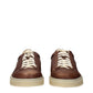 Brown Leather Low Top Sneakers