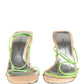 Multicolor Leather Block Heels Sandals Shoes
