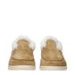 Beige Leather Ankle Boots