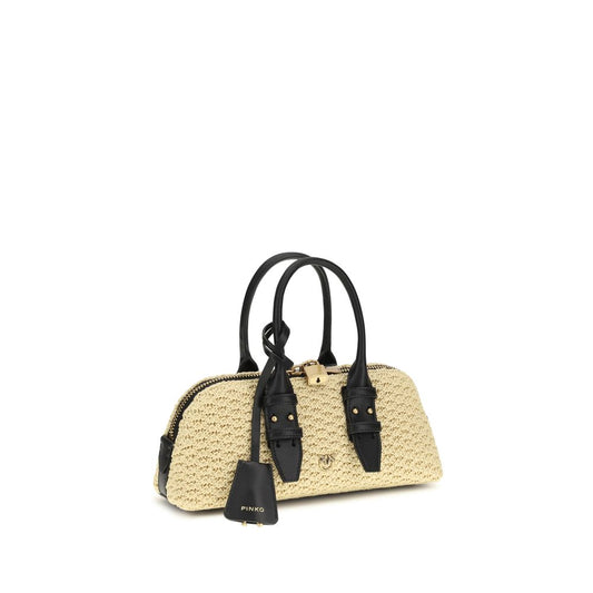 Beige Raffia Shoulder Bag
