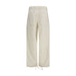 White Cotton Casual Pants