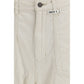 White Cotton Casual Pants