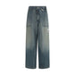Blue Cotton Relaxed Fit Jeans