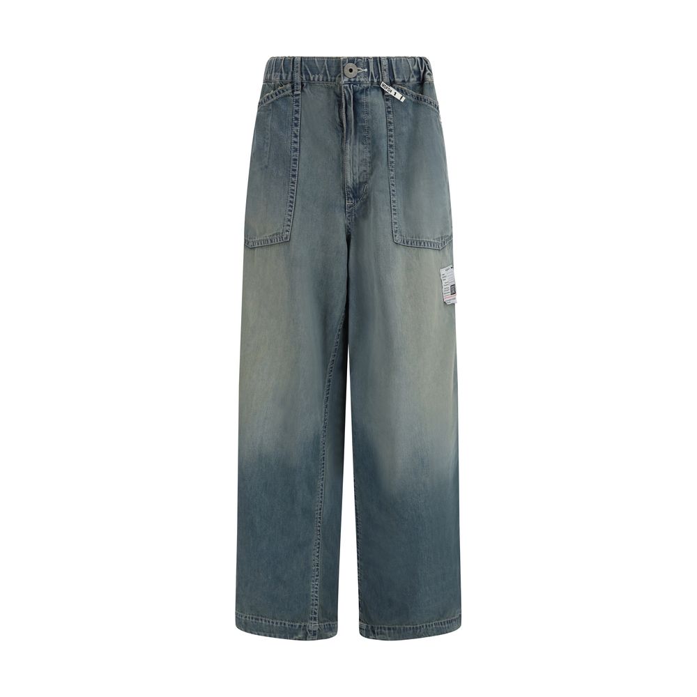 Blue Cotton Relaxed Fit Jeans