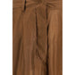 Brown Cotton Casual Pants