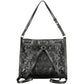 Black Polyurethane Women Backpack